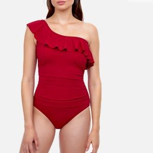 One Shoulder One Piece Swimsuit